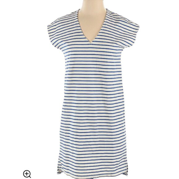 Madewell • Knit Striped Shift Popover Dress • L - Picture 1 of 6